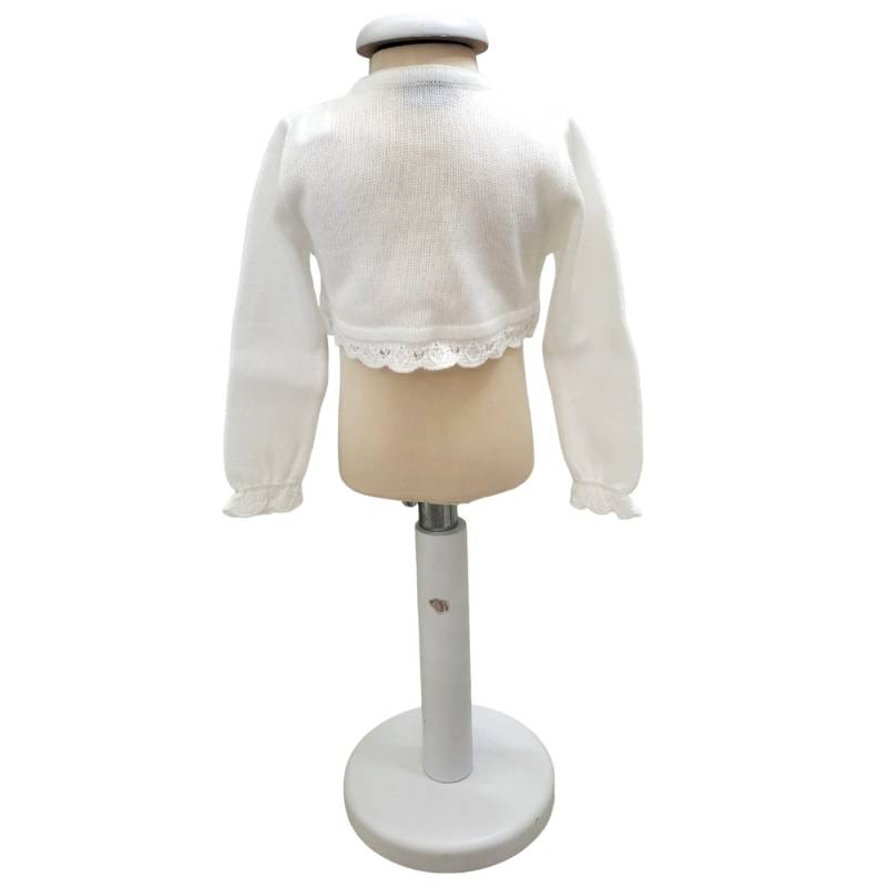 Coprispalle scaldacuore in misto lana bianco bambina 18 mesi - 