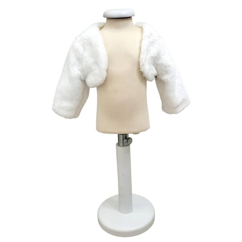 Coprispalle bolerino in ecopelliccia bianco neonata 3/6/12/18/24 mesimesi - 