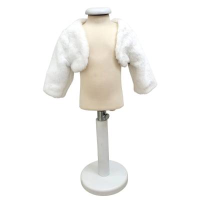 Xaile bolero em pele sintética branca para bebé 3/6/12/18/24 meses - 