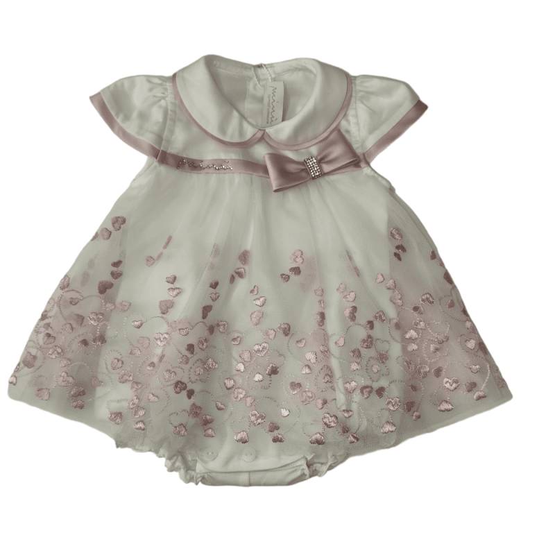 Pagliaccetti Neonata - Pagliaccietto elegante neonata 3 mesi Minù - Vendita Abbigliamento Neonato