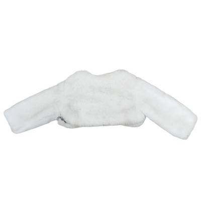 Mantón bolero blanco bebé 3/6/12/18/24 meses - 