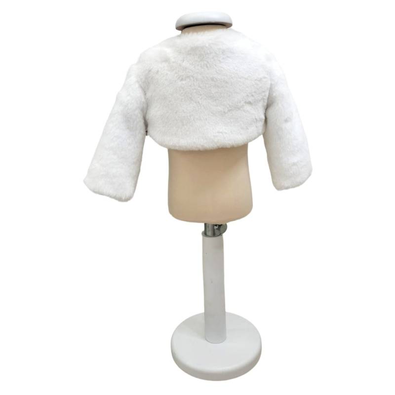 Mantón bolero blanco bebé 3/6/12/18/24 meses - 