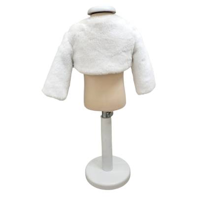 Baby weiß Kunstfell Bolero Schal 3/6/12/18/24 Monate - 