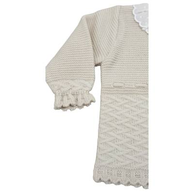 Beige wool-blend newborn cover with bonnet size 1 month - 