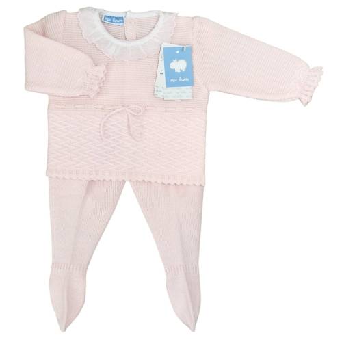 Couvre-chapeau en laine mélangée rose taille 1 mois - 