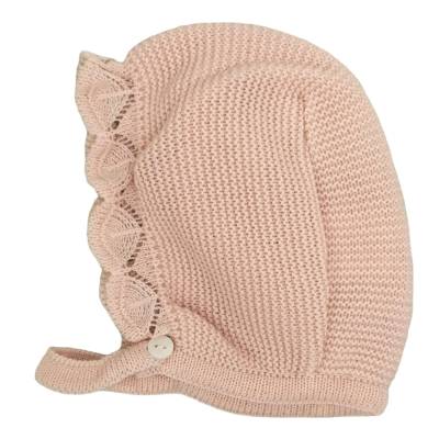 Capa para bebé recém-nascido com gorro de lã tamanho 3 meses - 