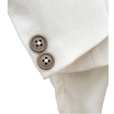 Completo abito elegante bambino invernale 12 e 18 mesi Minù bianco celeste e tortora - 