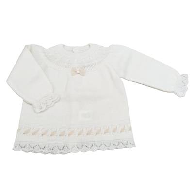 Coprifasce clinico con cuffietta neonata 3 mesi misto lana color panna - 