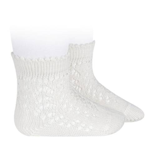 Calze Condor corte traforate color bianco latte - 