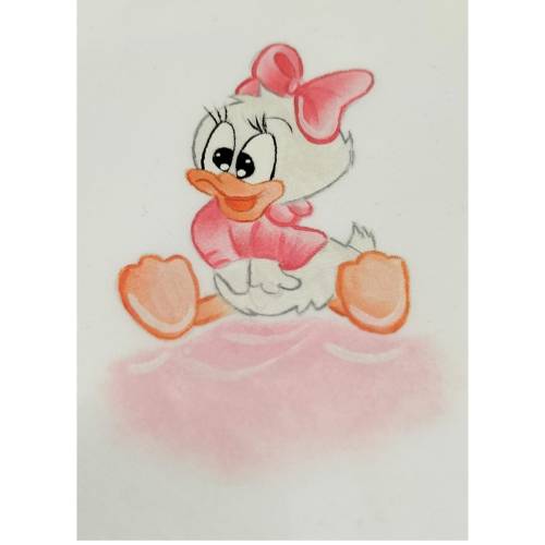 Mussolina quadrato neonata in puro cotone dipinto a mano -  2