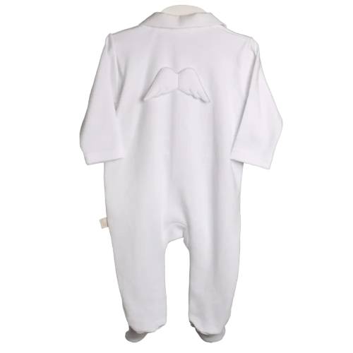 Tutina nascita in cotone bianca unisex Baby gi collezione Angel 1 mese - 