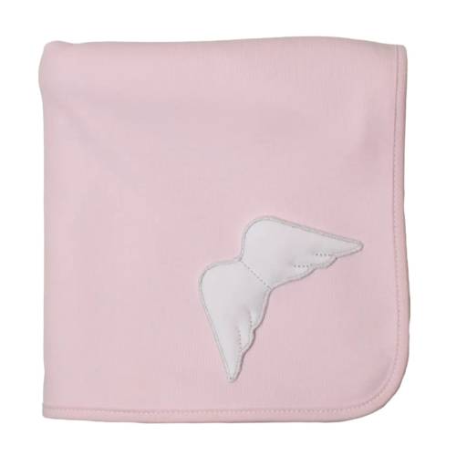 Quadrato neonata in cotone rosa di Baby gi collezione Angel - 