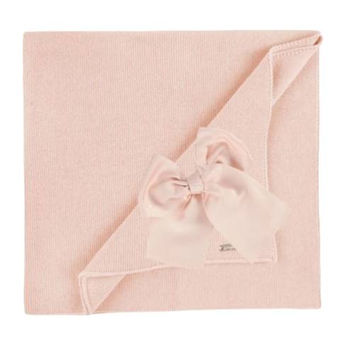 Copertina neonato scialle Condor rosa nude in cotone - 