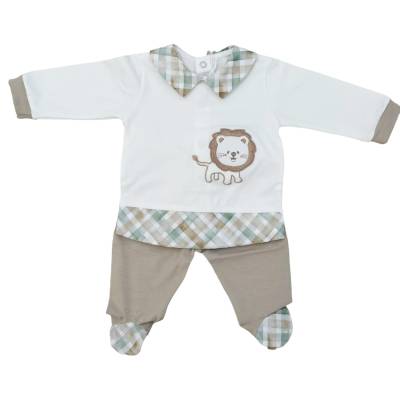 Coprifasce clinico neonato in cotone Teto&Tatta panna e nocciola - 