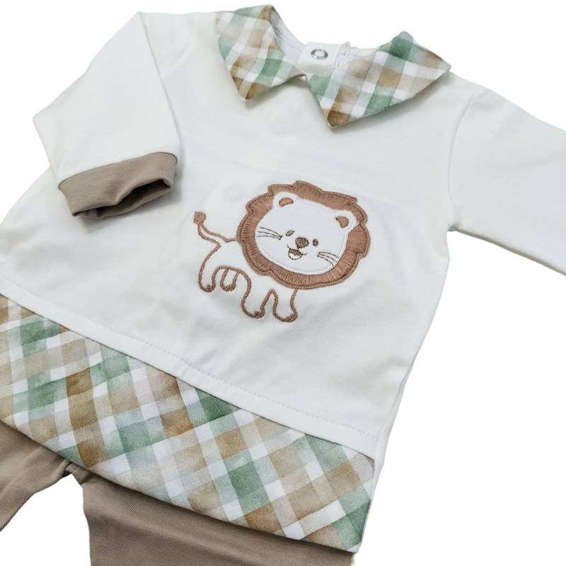 Coprifasce clinico neonato in cotone Teto&Tatta panna e nocciola - 