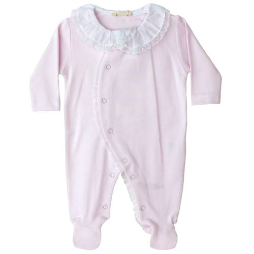 Tutina neonata in cotone baby gi rosa 1 e 3 mesi - 