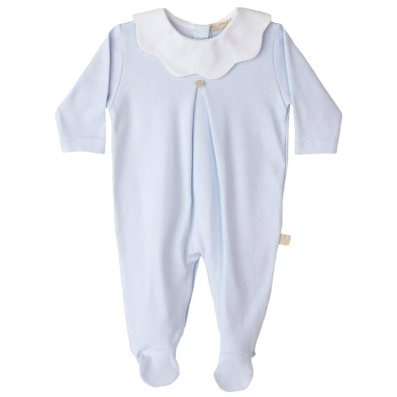 Grenouillère en coton bleu clair Baby gi 1 et 3 mois - 