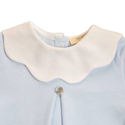 Tutina nascita in cotone celeste Baby gi 1 e 3 mesi - 