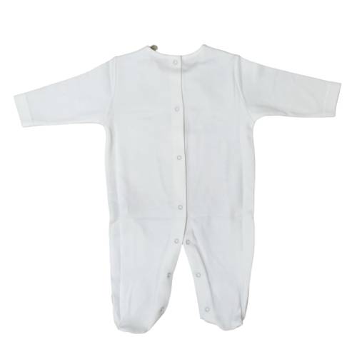 Tutina neonato in cotone panna e celeste 1 mese Baby gi -  2