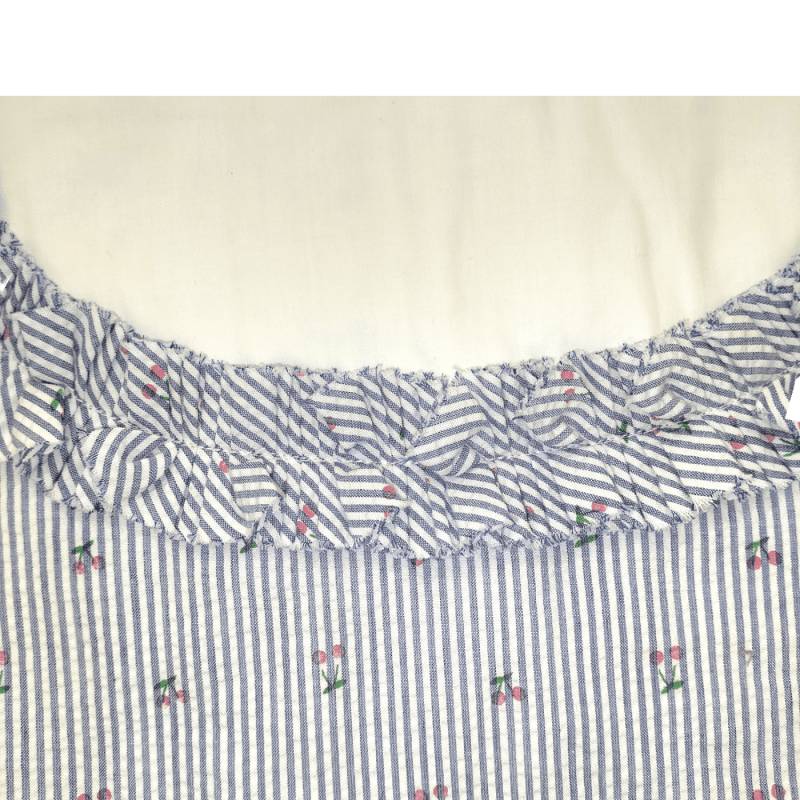 Busta cambio neonata in cotone Ninnaoh bianca e blu - 