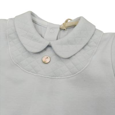 Tutina neonato Baby gi in cotone celeste - 