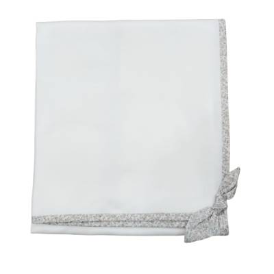 Corredino neonata Baby gi in jersey di cotone color panna e fantasia floreale - 