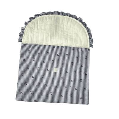 Newborn baby changing bag in cotton Ninnaoh white and blue - 