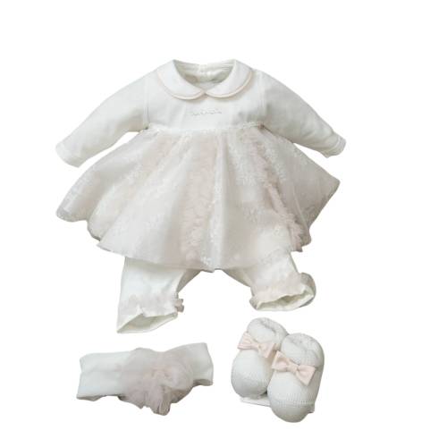 Elegante neugeborenes Baby Mädchen 1 Monat Abdeckung mit Baumwolle Band -  2