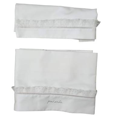 Cotton matching Minù in milk white and pink - 