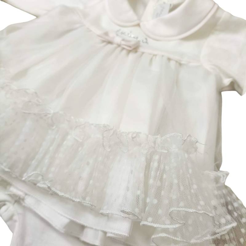 Cotton matching Minù in milk white and pink - 