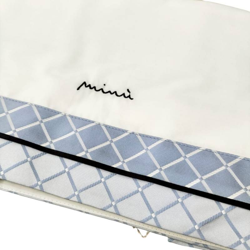 Coordinato nascita maschietto bianco celeste e azzurro in cotone coprifasce misura 1 mese Minù bianco blu e celeste - 