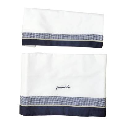 Fato de algodão para recém-nascido 1 mês Minù branco azul pomba cinzento - 
