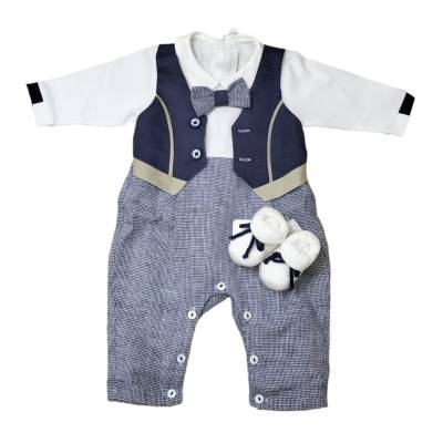 Grenouillère en coton pour bébé Ninnaoh 1 mois - 