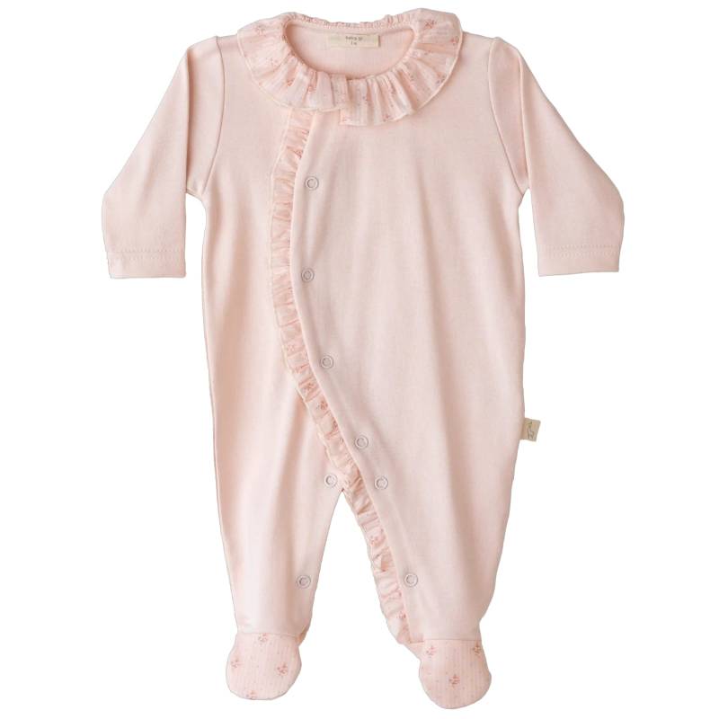 Babi gi pink newborn cotton sleepsuit 1 month - 