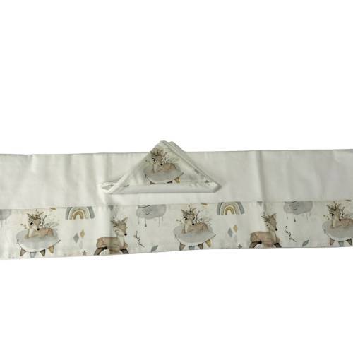 White newborn baby sheet unisex deer -  2