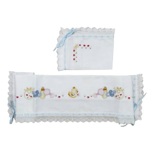 Manta e lençol para bebé bordados à mão -  2