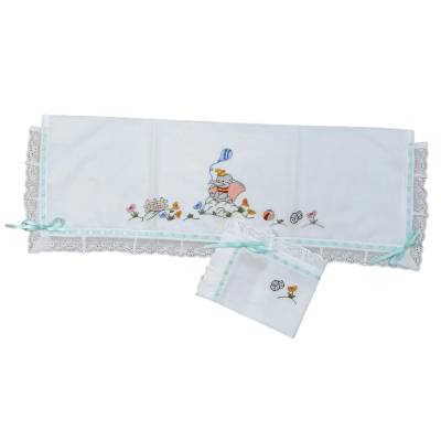 Copertina e lenzuolino con ricamo a macchina unisex - 