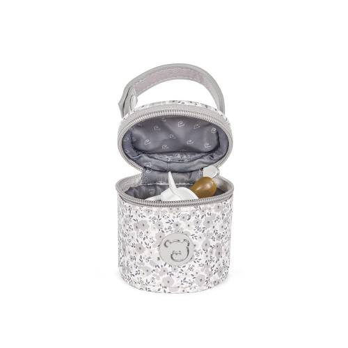 Pasito a Pasito flower mellow dummy holder grey - 