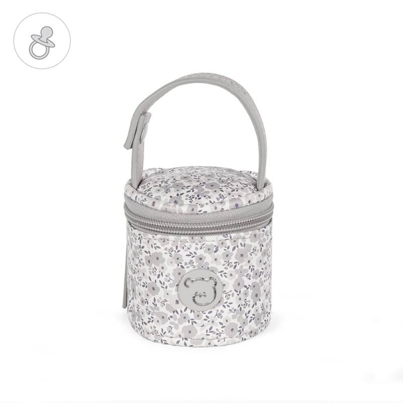 Pasito a Pasito flower mellow dummy holder grey - 