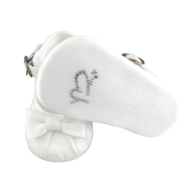 Taufschuhe Baby Mädchen Größe 17 weiß - 