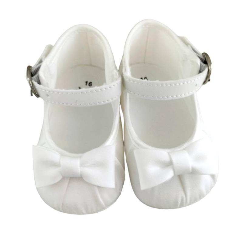 Chaussures de baptême bébé fille taille 17 blanc - 