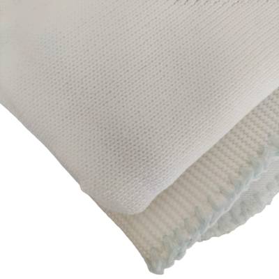 Copertina in filo di cotone bianca e celeste - 