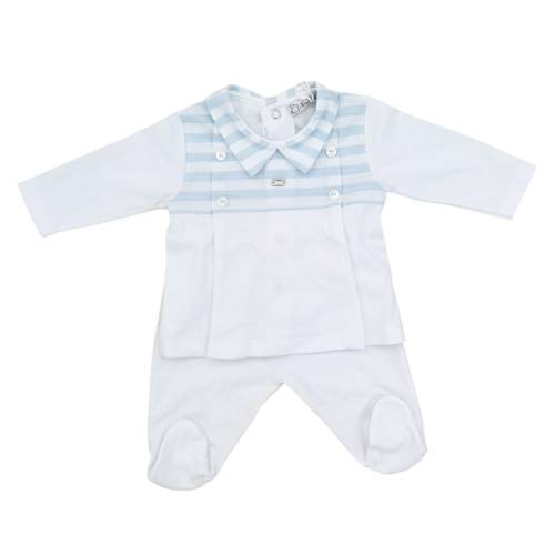 Coprifasce in cotone bianco e celeste Ninnaoh 1 mese - 