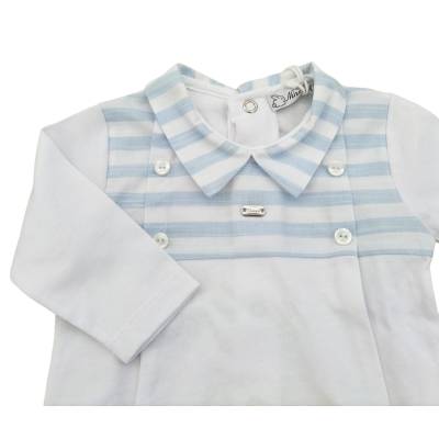 Coprifasce in cotone bianco e celeste Ninnaoh 1 mese - 