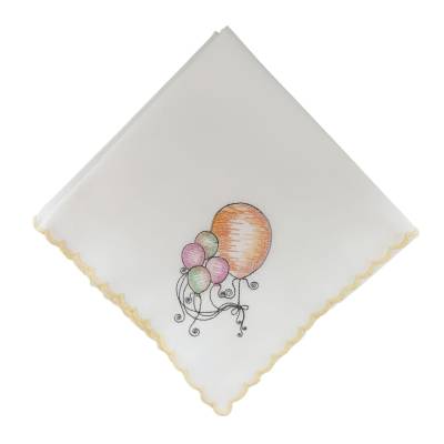 Mussoline in cotone bianco con ricamo per neonato - 