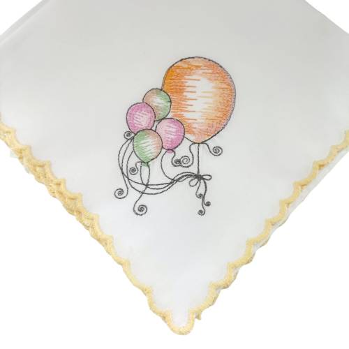 Mussoline in cotone bianco con ricamo per neonato -  2