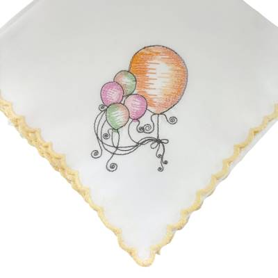 Mussoline in cotone bianco con ricamo per neonato - 