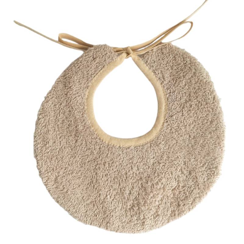 Bavetto neonato in cotone stampato e spugna - 