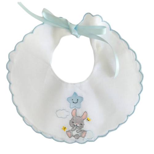 Bavetta con ricamo per neonato - 