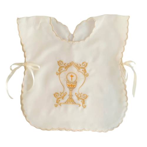 Silk baptismal blouse with embroidery size 6/12 months -